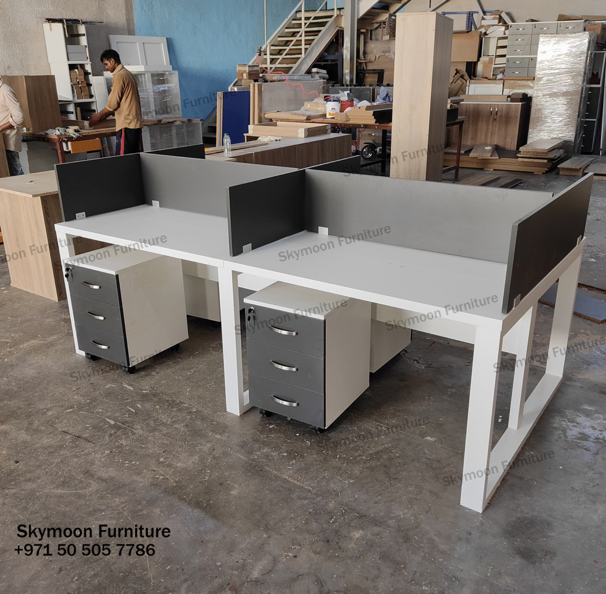 4-Persons Workstation Desk for office furniture
