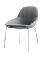CH-01 Grey Fabric Chrome Base